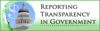 Reporting Transparency in Government logo and link Transparency in Government
