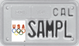 Graphic of the Olympic License Plate