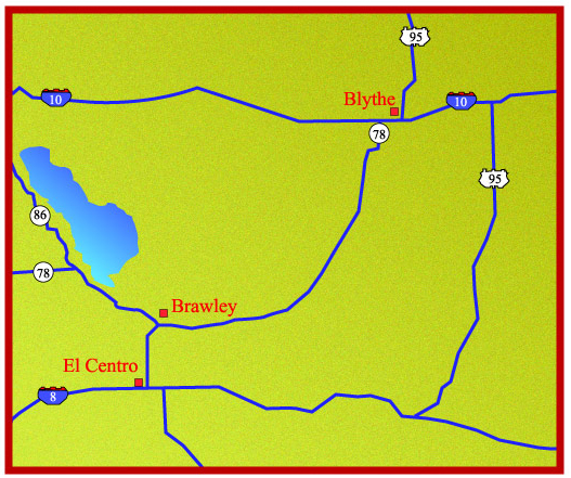 Image map displaying field office locations