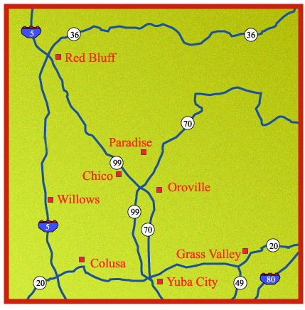 Image map displaying field office locations