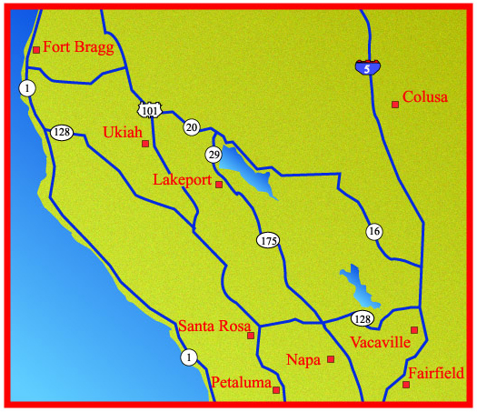 Image map displaying field office locations