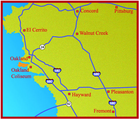 Image map displaying field office locations