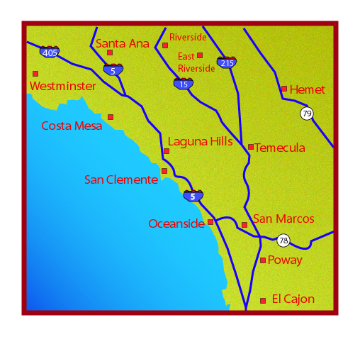 Image map displaying field office locations