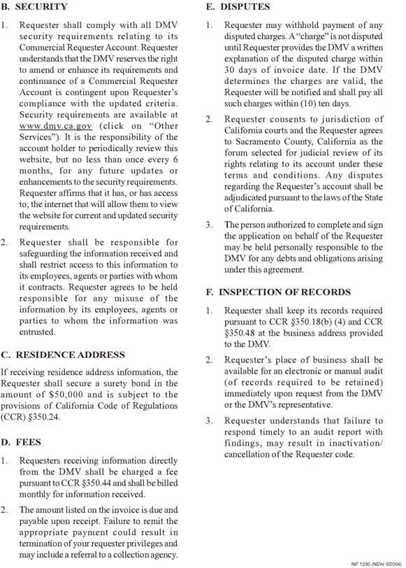 Imahe listing Terms and Conditions