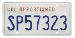 apportioned license plate
