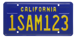 passenger vehicle license plate