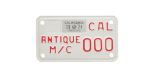 antique motorcycle license plate