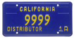 vehicle distributor license plate