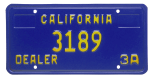 vehicle dealer license plate