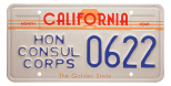 honorary consul corp license plate