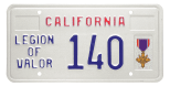 legion of valor license plate