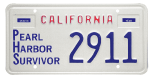 pearl harbor survivor license plate