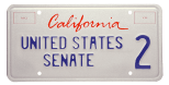 U.S. senator license plate