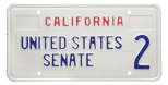U.S. senator license plate