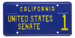 U.S. senator license plate