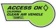 Green clean air vehicle decal