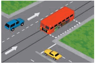 Drawing showing street car safety zone.