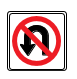 no u turn sign