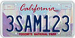 California Yosemite Conservancy license plate.