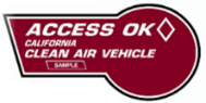 Red clean air vehicle decal