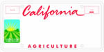 California agriculture license plate.