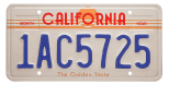 Trailer license plate (California).