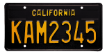 Citizens band radio license plates (black).