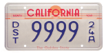 New vehicle distributor license plate (sun).