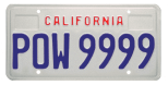 Ex-Prisoner of War license plate (block).