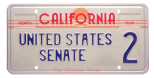 United States Senator license plate (sun).