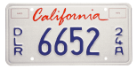 Dealer license plate (script).
