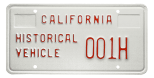Historical vehicle license plate.