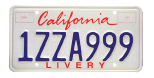 Sequential livery license plate.