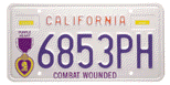 Purple Heart license plate.