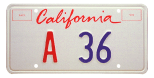 California State Assembly license plate (script).