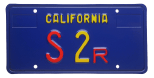 California State Senate retired license plate (block).