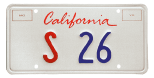 California State Senate license plate (script).